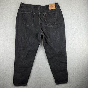 Levi's 550 Relaxed Fit Tapered Jeans Womens 22 W S Black Charcoal Wash